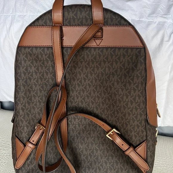 Michael Kors Signature Brown Backpack - Picture 2 of 11